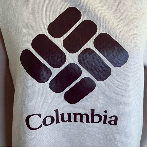 Columbia Trek Graphic Crew Sweatshirt Pastel Light Blush Pink Women Size Large - Picture 2 of 8